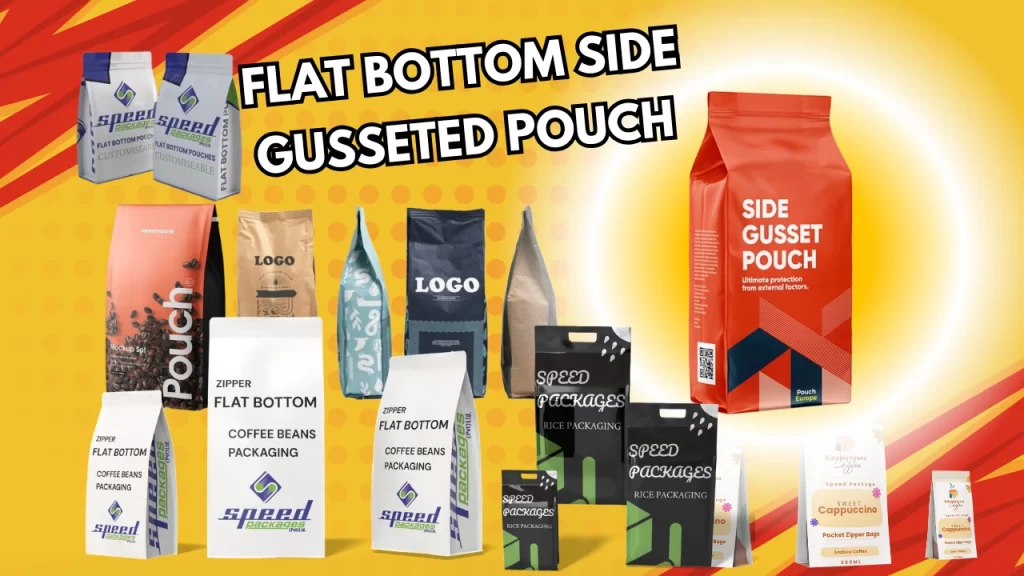 "Flat Bottom Side Gusseted Pouch for Eco-Friendly Packaging Solution"