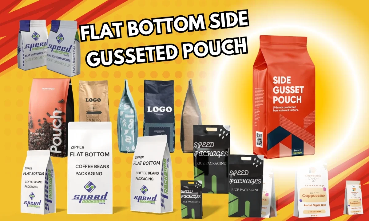 "Flat Bottom Side Gusseted Pouch for Eco-Friendly Packaging Solution"